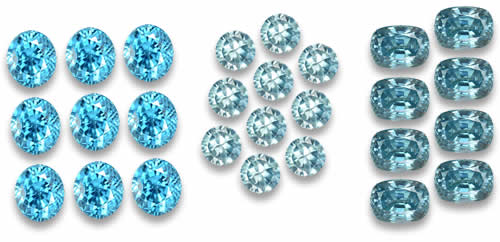 Comprar Lotes de Zircônia Azul Pedras Preciosas
