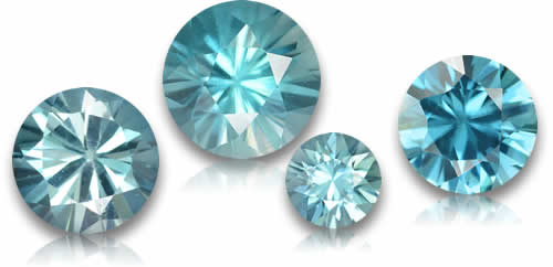 Comprar Zircônia azul com lapidação de diamante Pedras Preciosas